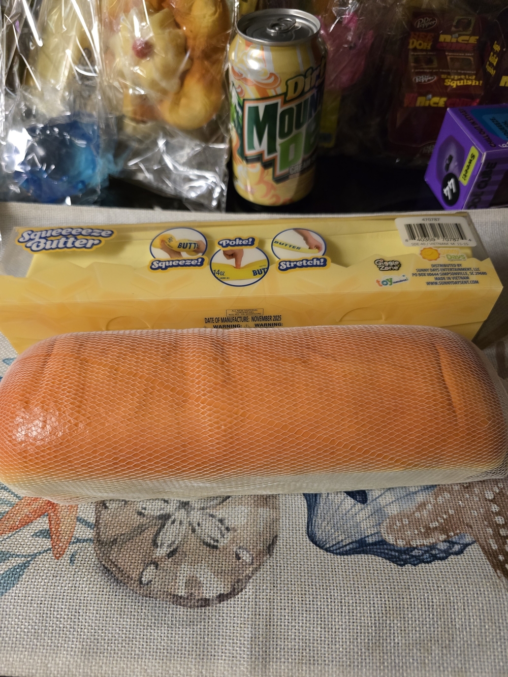 Squeezeee 14oz Jumbo Butter & Slow Rise Jumbo Bread Loaf Squishy Bundle